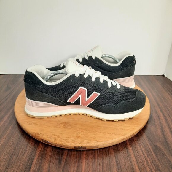 New Balance 515 Womens Size 8.5 Shoes Black Pink White Suede Retro Sneakers - Picture 5 of 10